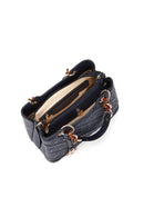 Women's Navy Blue Long Strap Quilted Classic Handbag | Derimod Women's Navy Blue Long Strap Quilted Classic Handbag | Derimod