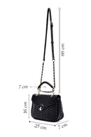 Women's Black Long Strap Quilted Crossbody Bag | Derimod Women's Black Long Strap Quilted Crossbody Bag | Derimod