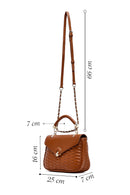 Kadın Taba Uzun Askılı Kapitone Çapraz Çanta | Derimod Kadın Taba Uzun Askılı Kapitone Çapraz Çanta | Derimod