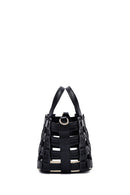 Kadın Siyah Uzun Askılı Örgü Kol Çantası | Derimod Kadın Siyah Uzun Askılı Örgü Kol Çantası | Derimod