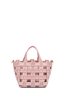 Woman Pink Long Strap Knitted Shoulder Bag | Derimod Woman Pink Long Strap Knitted Shoulder Bag | Derimod