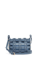 Kadın Mavi Uzun Askılı Örgü Çapraz Çanta | Derimod Kadın Mavi Uzun Askılı Örgü Çapraz Çanta | Derimod