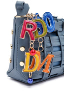 Kadın Mavi Uzun Askılı Örgü Çapraz Çanta | Derimod Kadın Mavi Uzun Askılı Örgü Çapraz Çanta | Derimod