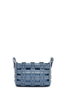 Kadın Mavi Uzun Askılı Örgü Çapraz Çanta | Derimod Kadın Mavi Uzun Askılı Örgü Çapraz Çanta | Derimod