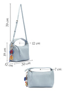 Kadın Mavi Uzun Askılı Aksesuar Detaylı Baskılı Kol Çantası | Derimod Kadın Mavi Uzun Askılı Aksesuar Detaylı Baskılı Kol Çantası | Derimod