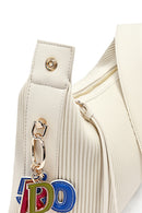 Women's Cream Long Strap Accessory Detailed Printed Handbag | Derimod Women's Cream Long Strap Accessory Detailed Printed Handbag | Derimod