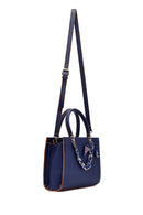 Kadın Lacivert Uzun Askılı Aksesuarlı Kol Çantası | Derimod Kadın Lacivert Uzun Askılı Aksesuarlı Kol Çantası | Derimod