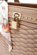 Kadın Krem Uzun Askılı Kapitone Kol Çantası | Derimod Kadın Krem Uzun Askılı Kapitone Kol Çantası | Derimod