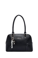 Women's Black Accessory Detailed Shoulder Bag | Derimod Women's Black Accessory Detailed Shoulder Bag | Derimod