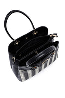 Kadın Siyah Uzun Askılı Örgü Kol Çantası | Derimod Kadın Siyah Uzun Askılı Örgü Kol Çantası | Derimod