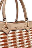 Kadın Bej Uzun Askılı Örgü Kol Çantası | Derimod Kadın Bej Uzun Askılı Örgü Kol Çantası | Derimod