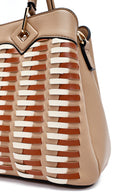 Kadın Bej Uzun Askılı Örgü Kol Çantası | Derimod Kadın Bej Uzun Askılı Örgü Kol Çantası | Derimod