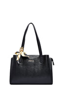 Kadın Siyah Desenli Klasik Kol Çantası | Derimod Kadın Siyah Desenli Klasik Kol Çantası | Derimod