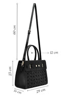 Kadın Siyah Uzun Askılı Örgü Klasik Kol Çantası | Derimod Kadın Siyah Uzun Askılı Örgü Klasik Kol Çantası | Derimod