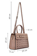 Kadın Vizon Uzun Askılı Örgü Klasik Kol Çantası | Derimod Kadın Vizon Uzun Askılı Örgü Klasik Kol Çantası | Derimod