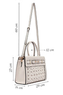 Kadın Krem Uzun Askılı Örgü Klasik Kol Çantası | Derimod Kadın Krem Uzun Askılı Örgü Klasik Kol Çantası | Derimod