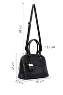 Kadın Siyah Uzun Askılı Klasik Kol Çantası | Derimod Kadın Siyah Uzun Askılı Klasik Kol Çantası | Derimod