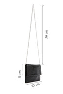 Women's Black Long Chain Strap Stone Evening Clutch Bag | Derimod Women's Black Long Chain Strap Stone Evening Clutch Bag | Derimod