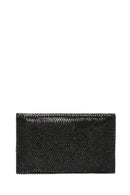 Women's Black Long Chain Strap Stone Evening Clutch Bag | Derimod Women's Black Long Chain Strap Stone Evening Clutch Bag | Derimod