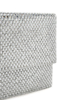 Women's Silver Long Chain Strap Stone Evening Clutch Bag | Derimod Women's Silver Long Chain Strap Stone Evening Clutch Bag | Derimod