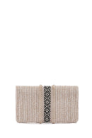 Women's Beige Long Chain Strap Straw Mini Clutch Bag | Derimod Women's Beige Long Chain Strap Straw Mini Clutch Bag | Derimod