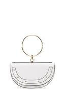 Women's White Long Chain Strap Mini Evening Clutch Bag | Derimod Women's White Long Chain Strap Mini Evening Clutch Bag | Derimod