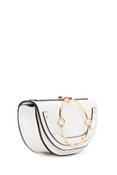 Women's White Long Chain Strap Mini Evening Clutch Bag | Derimod Women's White Long Chain Strap Mini Evening Clutch Bag | Derimod