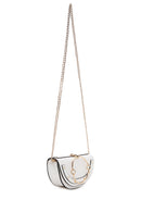 Women's White Long Chain Strap Mini Evening Clutch Bag | Derimod Women's White Long Chain Strap Mini Evening Clutch Bag | Derimod
