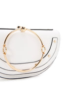 Women's White Long Chain Strap Mini Evening Clutch Bag | Derimod Women's White Long Chain Strap Mini Evening Clutch Bag | Derimod