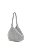 Women's Silver Stone Mini Evening Clutch Bag | Derimod Women's Silver Stone Mini Evening Clutch Bag | Derimod