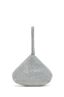 Women's Silver Stone Mini Evening Clutch Bag | Derimod Women's Silver Stone Mini Evening Clutch Bag | Derimod