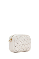 Women's Cream Long Strap Braided Mini Crossbody Bag | Derimod Women's Cream Long Strap Braided Mini Crossbody Bag | Derimod