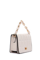 Kadın Krem Uzun Askılı Kapitone Çapraz Çanta | Derimod Kadın Krem Uzun Askılı Kapitone Çapraz Çanta | Derimod