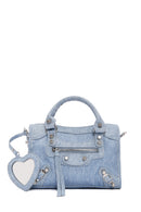 Kadın Mavi Uzun Askılı Jean Kumaş Çapraz Çanta | Derimod Kadın Mavi Uzun Askılı Jean Kumaş Çapraz Çanta | Derimod