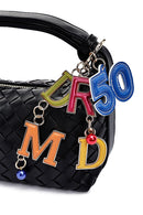 Women's Black Accessory Knitted Mini Handbag | Derimod Women's Black Accessory Knitted Mini Handbag | Derimod