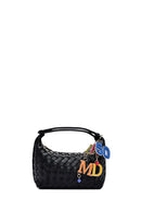 Women's Black Accessory Knitted Mini Handbag | Derimod Women's Black Accessory Knitted Mini Handbag | Derimod