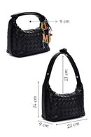 Women's Black Accessory Knitted Mini Handbag | Derimod Women's Black Accessory Knitted Mini Handbag | Derimod