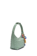 Kadın Yeşil Aksesuarlı Örgü Mini Kol Çantası | Derimod Kadın Yeşil Aksesuarlı Örgü Mini Kol Çantası | Derimod