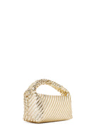 Kadın Altın Uzun Askılı Örgülü Mini Kol Çantası | Derimod Kadın Altın Uzun Askılı Örgülü Mini Kol Çantası | Derimod