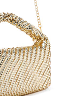 Kadın Altın Uzun Askılı Örgülü Mini Kol Çantası | Derimod Kadın Altın Uzun Askılı Örgülü Mini Kol Çantası | Derimod