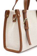 Kadın Bej Uzun Askılı Kumaş Çapraz Çanta | Derimod Kadın Bej Uzun Askılı Kumaş Çapraz Çanta | Derimod