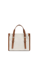 Kadın Bej Uzun Askılı Kumaş Çapraz Çanta | Derimod Kadın Bej Uzun Askılı Kumaş Çapraz Çanta | Derimod