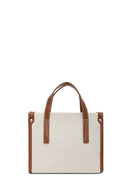 Kadın Bej Uzun Askılı Kumaş Çapraz Çanta | Derimod Kadın Bej Uzun Askılı Kumaş Çapraz Çanta | Derimod