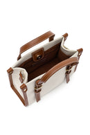 Kadın Bej Uzun Askılı Kumaş Çapraz Çanta | Derimod Kadın Bej Uzun Askılı Kumaş Çapraz Çanta | Derimod