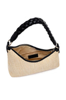 Kadın Krem Aksesuarlı Hasır Omuz Çantası | Derimod Kadın Krem Aksesuarlı Hasır Omuz Çantası | Derimod