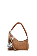 Women's Brown Accessory Straw Shoulder Bag | Derimod Women's Brown Accessory Straw Shoulder Bag | Derimod