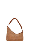 Women's Brown Accessory Straw Shoulder Bag | Derimod Women's Brown Accessory Straw Shoulder Bag | Derimod
