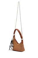 Women's Brown Accessory Straw Shoulder Bag | Derimod Women's Brown Accessory Straw Shoulder Bag | Derimod