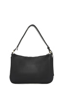 Women's Black Knitted Patterned Shoulder Bag | Derimod Women's Black Knitted Patterned Shoulder Bag | Derimod