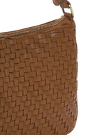 Women's Brown Knitted Patterned Shoulder Bag | Derimod Women's Brown Knitted Patterned Shoulder Bag | Derimod